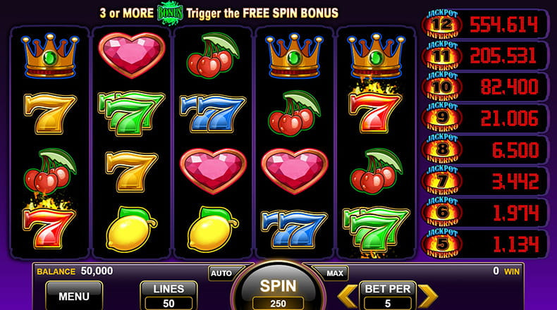 Free Demo Version of the Jackpot Inferno Online Slot