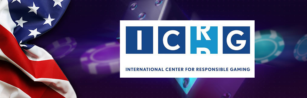 ICRG logo with poker chips and an American flag.