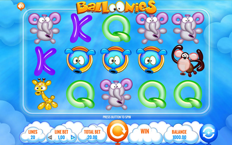 Free Demo Version of the Balloonies Online Slot