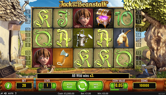 Jack and the Beanstalk Cartoon Slot