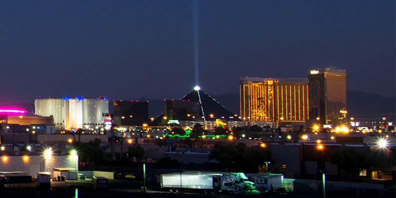 The Luxor hotel and casino in Las Vegas