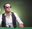 Man on a poker table