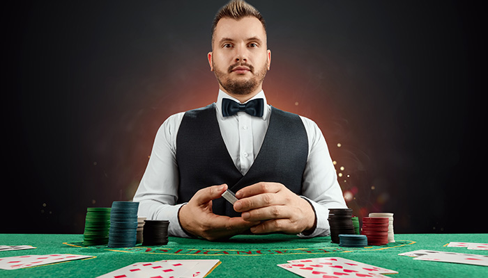 Male blackjack dealer
