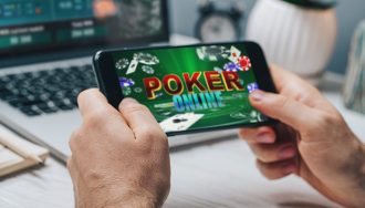 Person Playing Poker Online