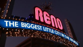 Neon Light Sign that says "Reno"
