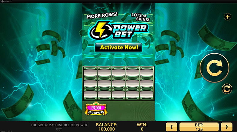 Free demo version of the Green Machine Deluxe online slot