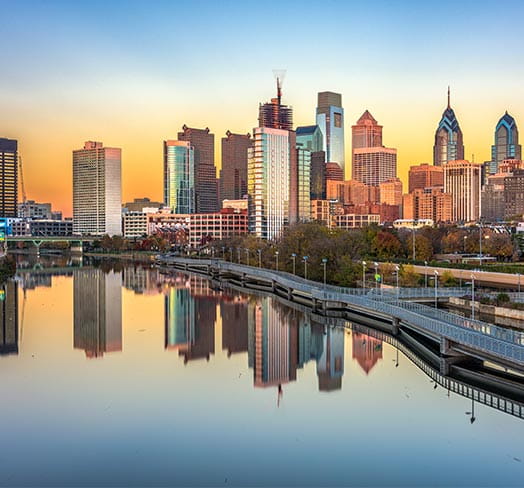 City skyline of Philadelphia, Pennsylvania