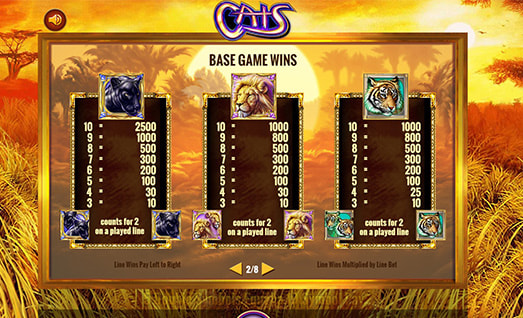 Cats Symbols with Payouts
