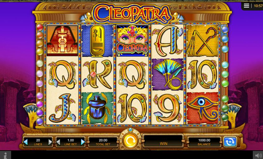 Cleopatra online slots available at Golden Nugget