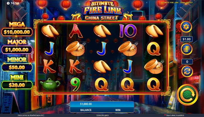 Free Demo Version of the Ultimate Fire Link China Street Online Slot