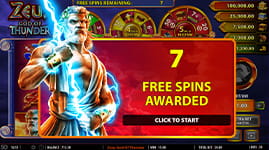 Zeus God of Thunder Free Spins