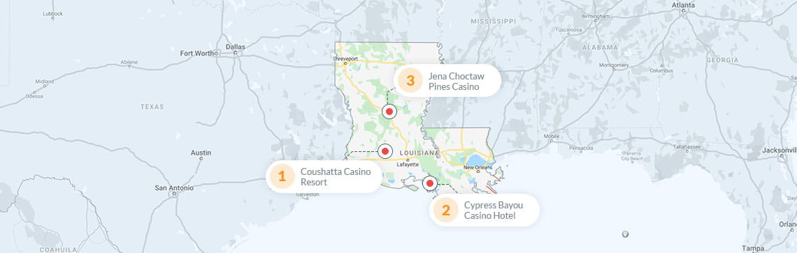 Louisiana Casinos: Locations for Gambling in LA