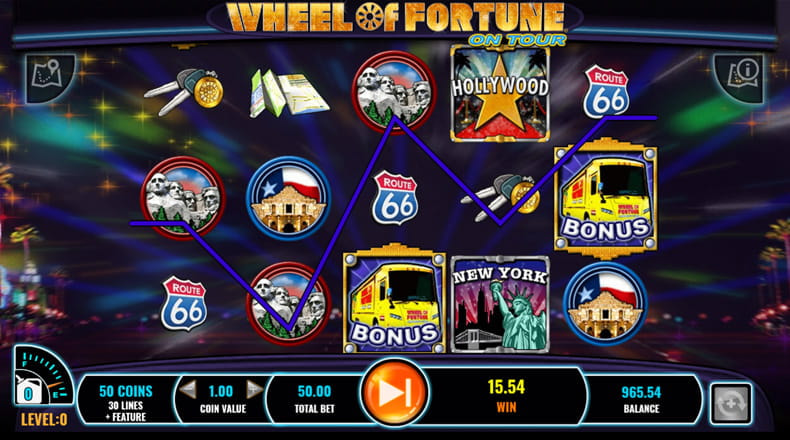 Free Demo Version of the Wheel of Fortune on Tour Online Slot