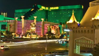 MGM Grand Hotel & Casino in Las Vegas night view