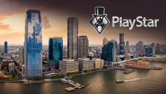 New Jersey Skyscrapers and a PlayStar Logo