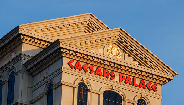 Caesars Palace Logo on a Casino Building