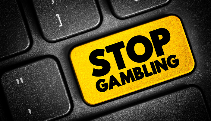Button for Self-Exclusion at Online Gambling Site