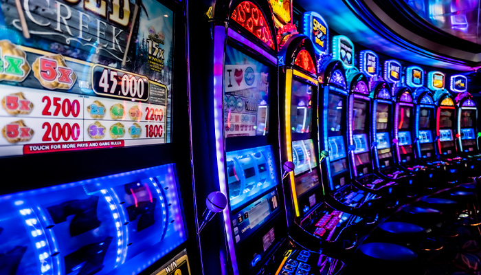 Row of Slots in Casino