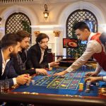 Gamblers at Roulette Table in Casino